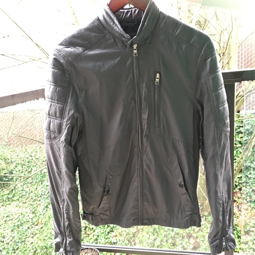 Armani Exchange grey moto-inspired jacket